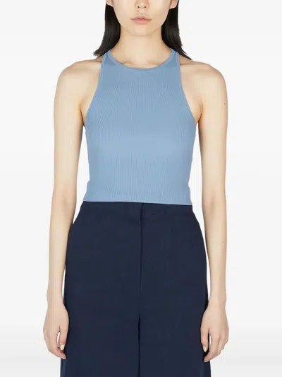 Max Mara Halter-neck Top In Blue