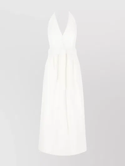 Max Mara Halter Neckline Denim Dress Open Back
