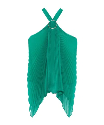 Max Mara Halter Top In Green