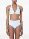 Max Mara Halter-neck Elasticated-underband Bra In White