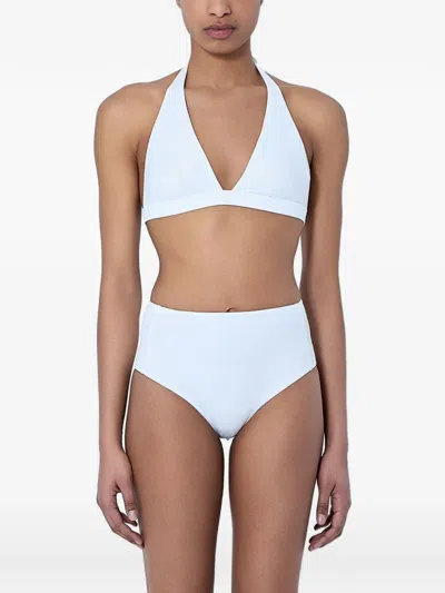 Max Mara Halter-neck Elasticated-underband Bra In White