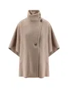 Max Mara Hand-sewn Derrik Cashmere Cape In Gray