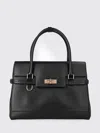 Max Mara Natural Leather Handbag In Black