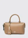 Max Mara Holdalls Small Shiny Leather Satchel Bag In Brown