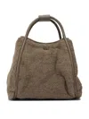 Max Mara Brown Alpaca Blend Handbag In Gray