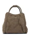 Max Mara Brown Alpaca Blend Handbag In Gray