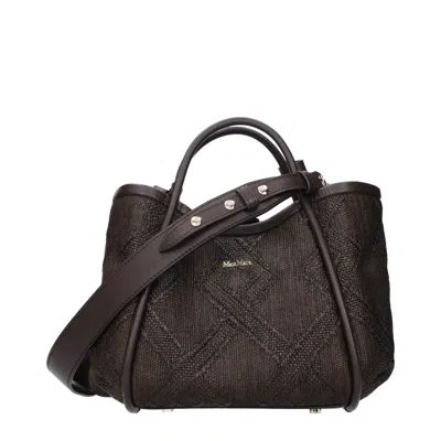 Max Mara Handbags Woman With A Brown Rafia