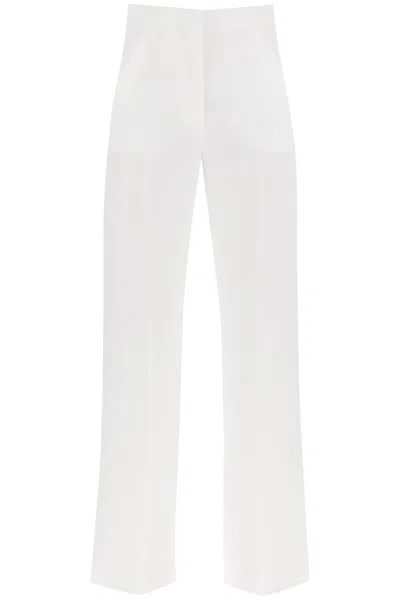 Max Mara 'hangar' Wide Leg Linen Pants In White