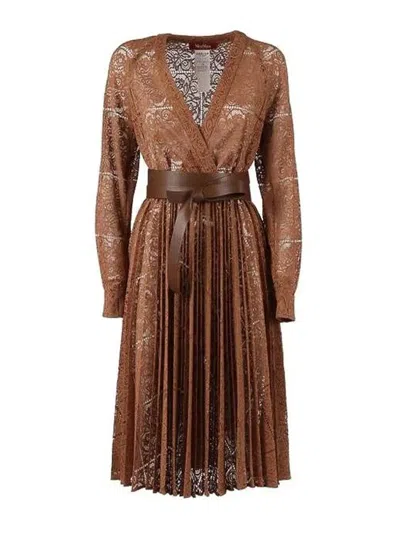 Max Mara Hanging Dress In Brown