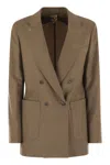 Max Mara Harald Double-breasted Blazer In Brown