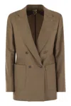 Max Mara Harald Double-breasted Blazer In Brown