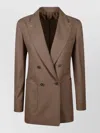 Max Mara Harald Notch Lapel Jacket Front Pockets In Pink