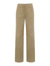 Max Mara Harald Suede Trousers In Brown