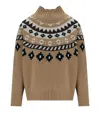 Max Mara Hardy Camel Turtleneck Sweater In Brown