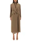 Max Mara Harmony12 Doublebreasted Coat In Brown