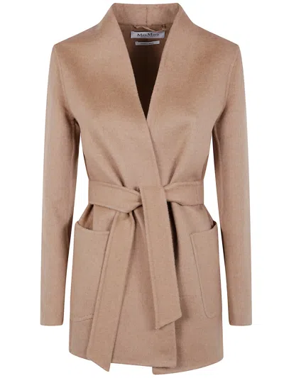 Max Mara "harold" Cardigan Jacket In Brown