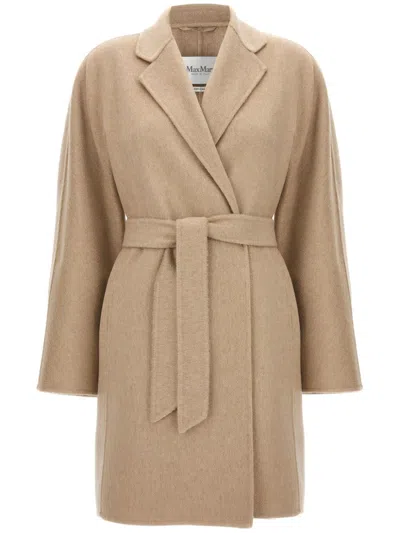Max Mara Giacca Randers In Misto Lana Cappuccino Donna In White