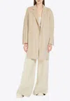 Max Mara Short Cashmere Wrap Coat In Beige