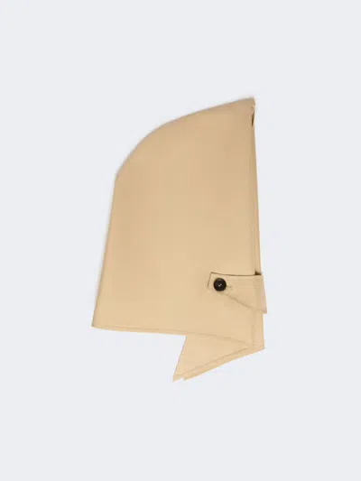 Max Mara Hat-foulard In Water-repellent Gabardine In Brown