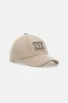Max Mara Camel Monogram Baseball Cap In Neutral