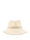 Max Mara Maxmara Mxadolmen Woven Straw Hat With Grosgrain Band In Pink