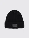 Max Mara Cashmere Cap With Logo In Black