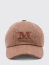 Max Mara Letter Logo Hat In Brown