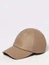 Max Mara Leather Baseball Cap In Brown