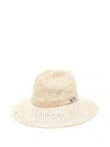 Max Mara Wide Brim Hat With Structured Crown In Beige