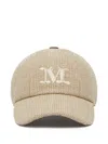 Max Mara Sand Raffia Circense Baseball Cap In Neutral