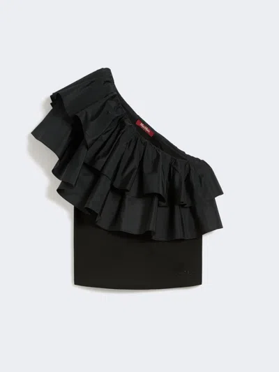 Max Mara Haut Couture En Jersey De Coton In Black