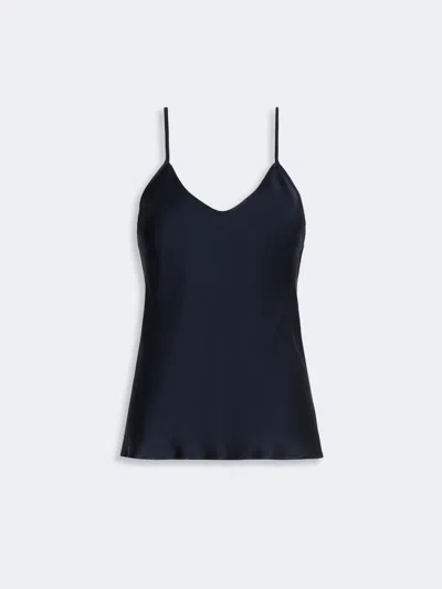 Max Mara Haut Doublure En Envers De Satin In Blue