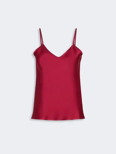 Max Mara Haut Doublure En Envers De Satin In Red