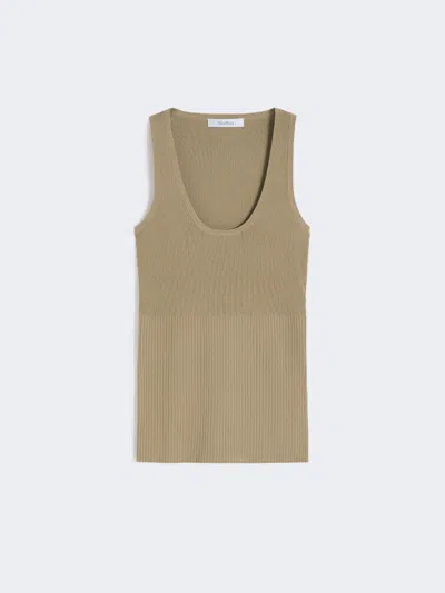 Max Mara Haut En Fil De Viscose Mélangée In Neutral