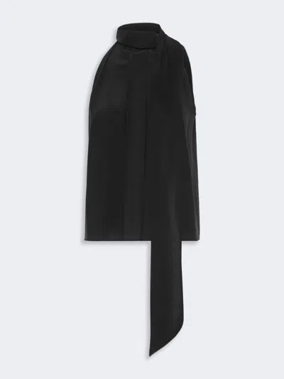 Max Mara Sleeveless Crepe De Chine Top In Black