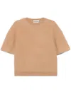 Max Mara Silk Interlock T-shirt In Brown