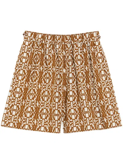 MAX MARA MAX MARA HAWAII-STYLE LOGO SHORTS MATCHING LUXURY DRESS