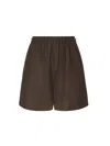 Max Mara Haway Poplin Shorts In Brown