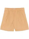 Max Mara Drawstring Waistband Shorts Eyelet Detailing In Nude