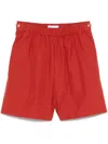 Max Mara Haway Poplin Shorts In Red
