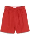 Max Mara Haway Poplin Shorts In Rot