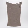 Max Mara Hazelnut-colored Top In Wool And Cashmere Blend In Brown