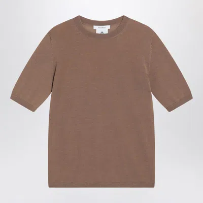 MAX MARA MAX MARA HAZELNUT-COLOURED CREW NECK SWEATER IN