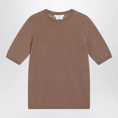 MAX MARA MAX MARA  HAZELNUT-COLOURED CREW NECK SWEATER IN WOOL
