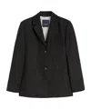 Max Mara Heavy Linen Canvas Jacket In Black