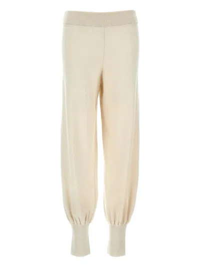 Max Mara Heberis Ribbed-waistband Cuffed Trousers In Gray
