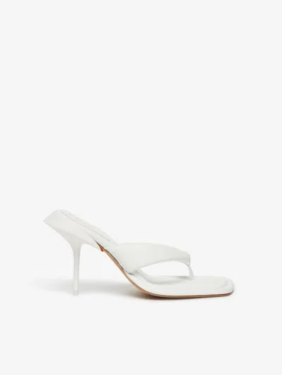 Max Mara Heeled Toe-post Sandals In Gold