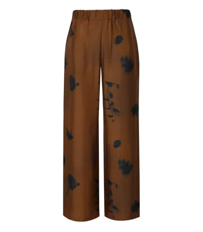 Max Mara Helga Bronze Pants In Brown