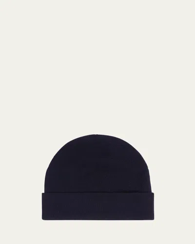 Max Mara Helmet Cashmere Beanie In Midnight Blue