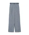 Max Mara Herringbone High-waist Casual Pants In Gray